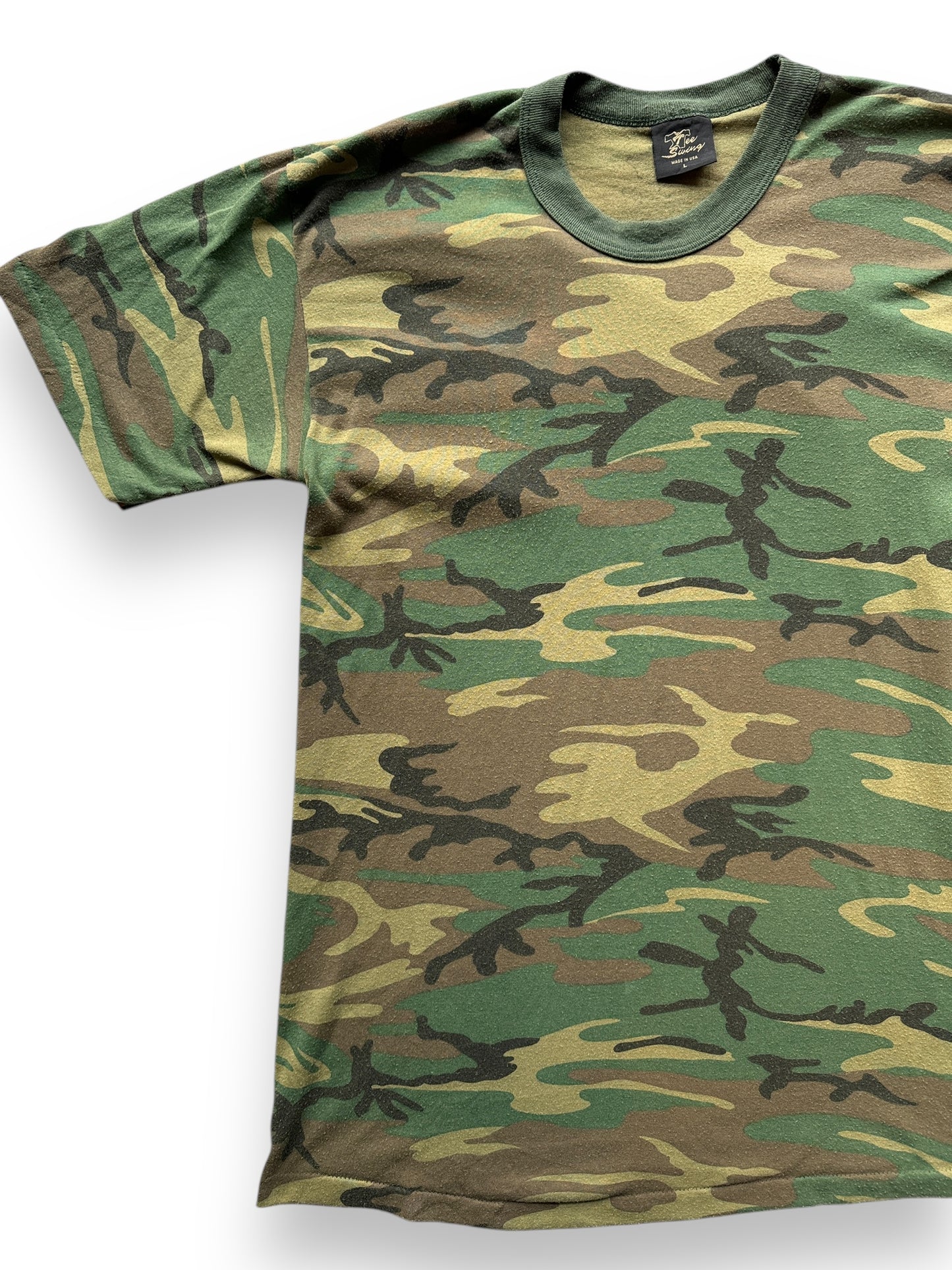 front right of Vintage Tee Swing Camo Tee SZ L