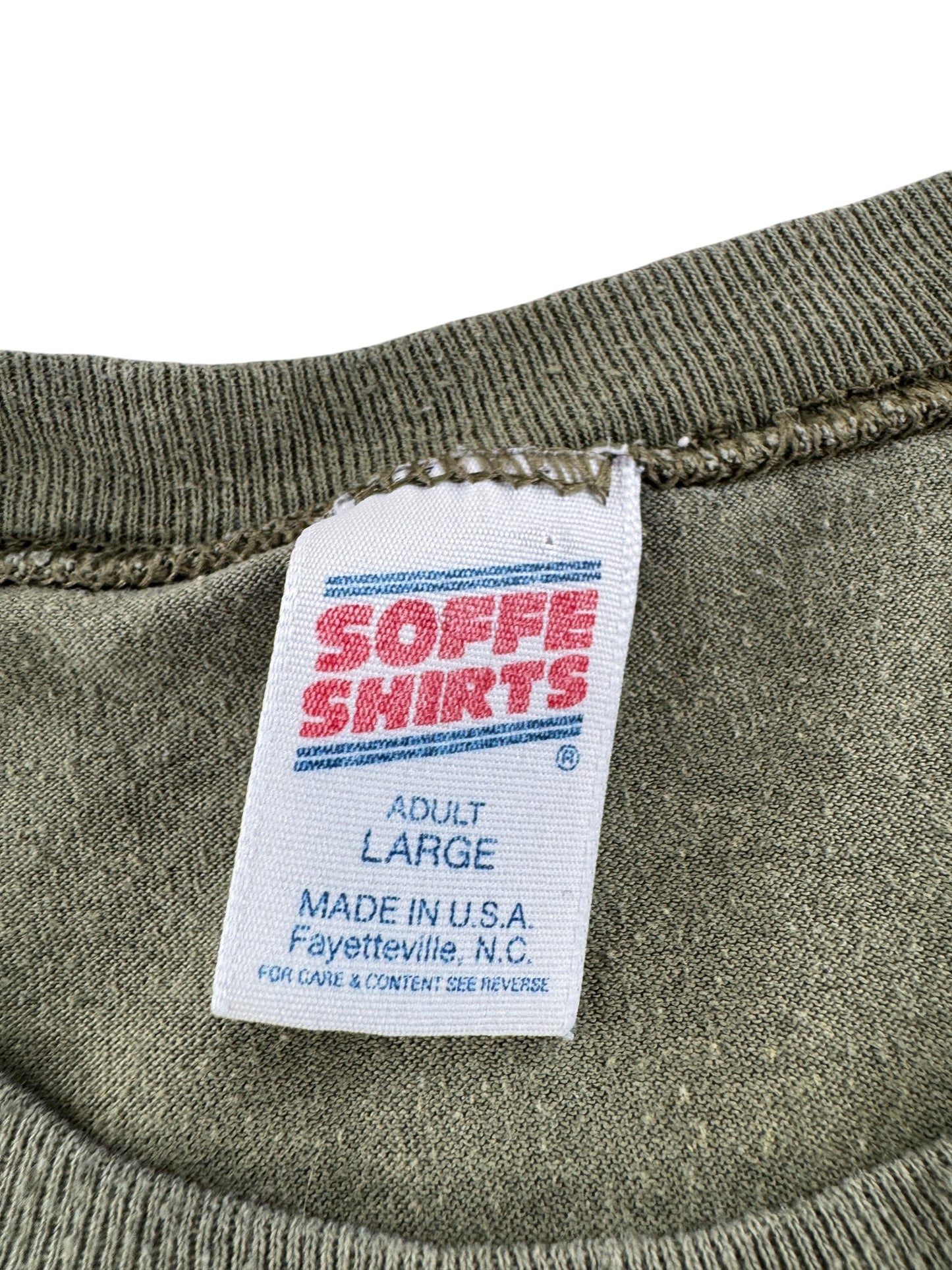 Tag on Vintage Soffe Olive Green LS Tee SZ L