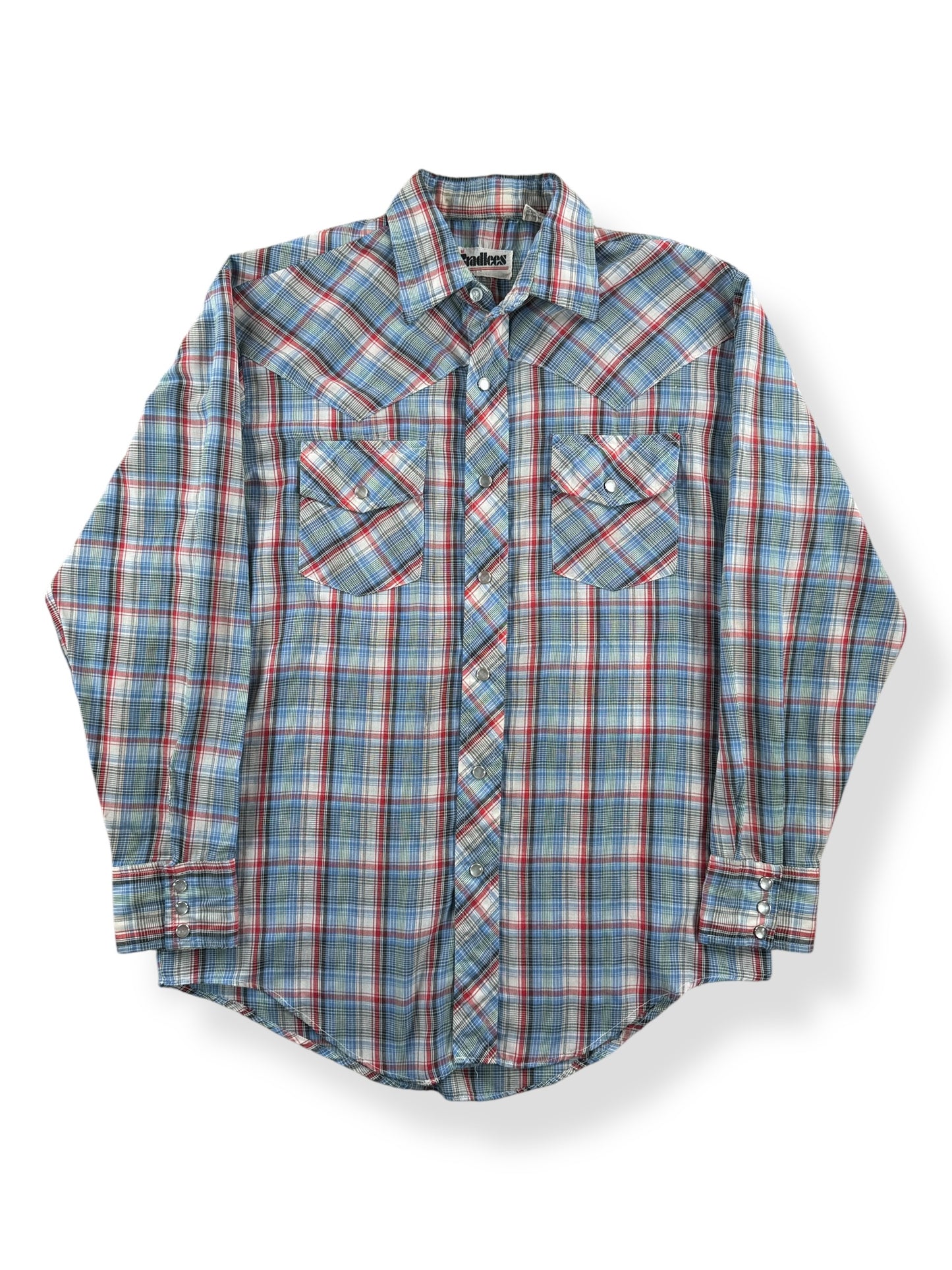 Front of Vintage Bradlees Pearl Snap Shirt SZ M