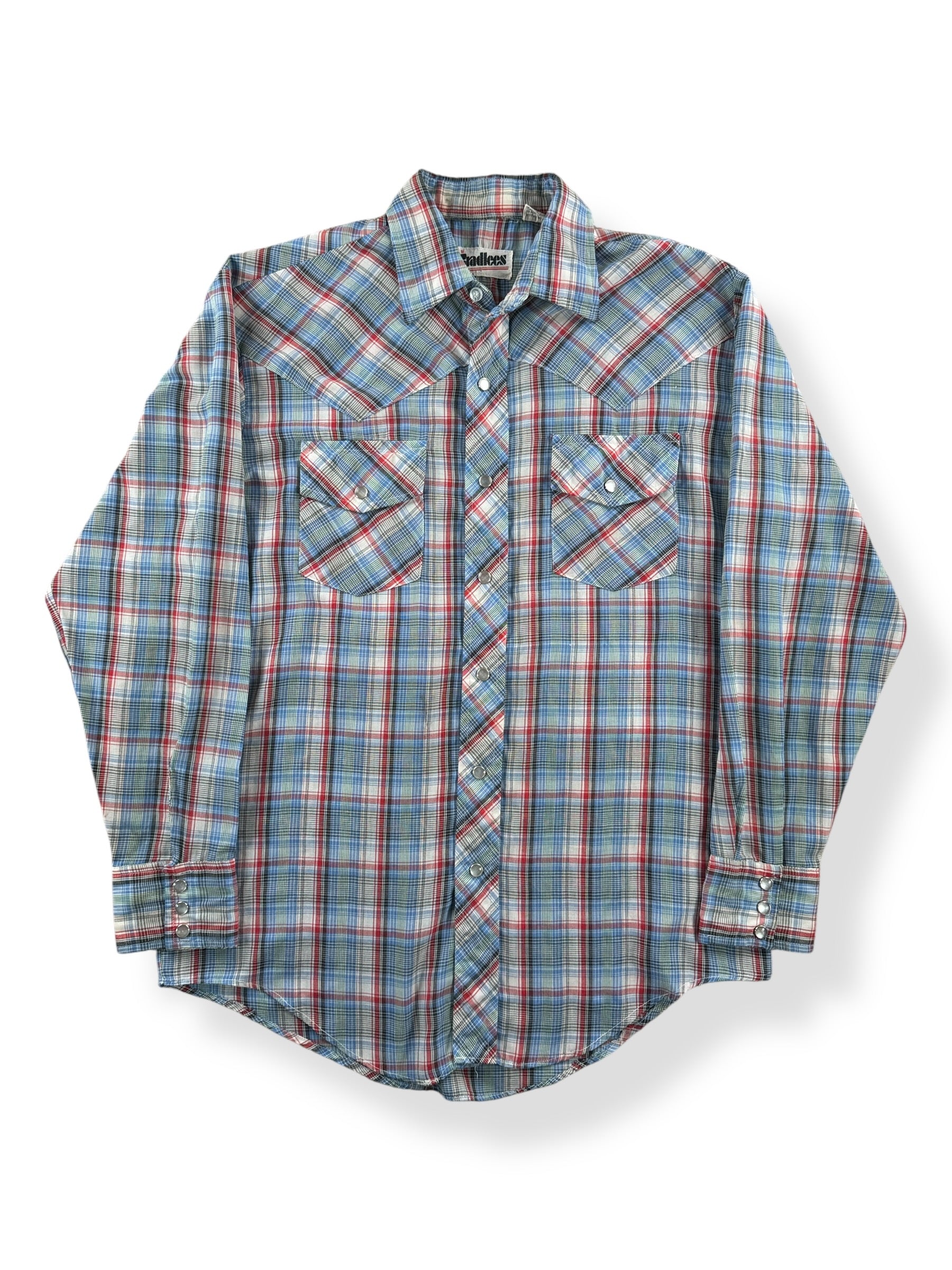 Front of Vintage Bradlees Pearl Snap Shirt SZ M