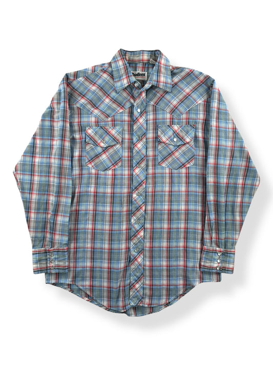 Front of Vintage Bradlees Pearl Snap Shirt SZ M