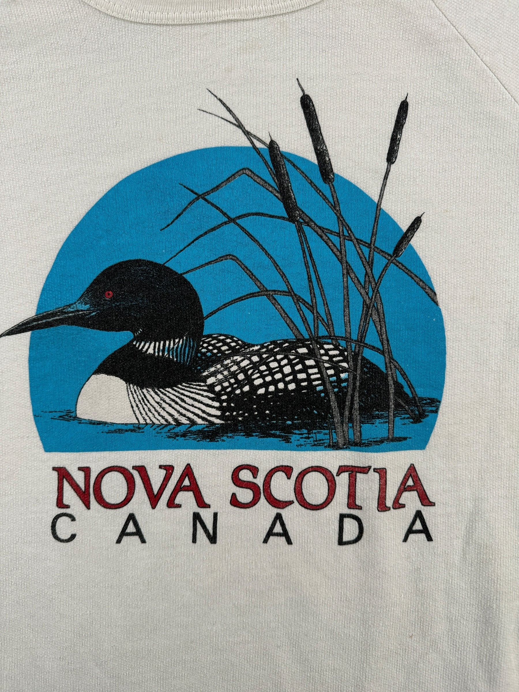 Front Graphic of Vintage Nova Scotia Crewneck SZ XL