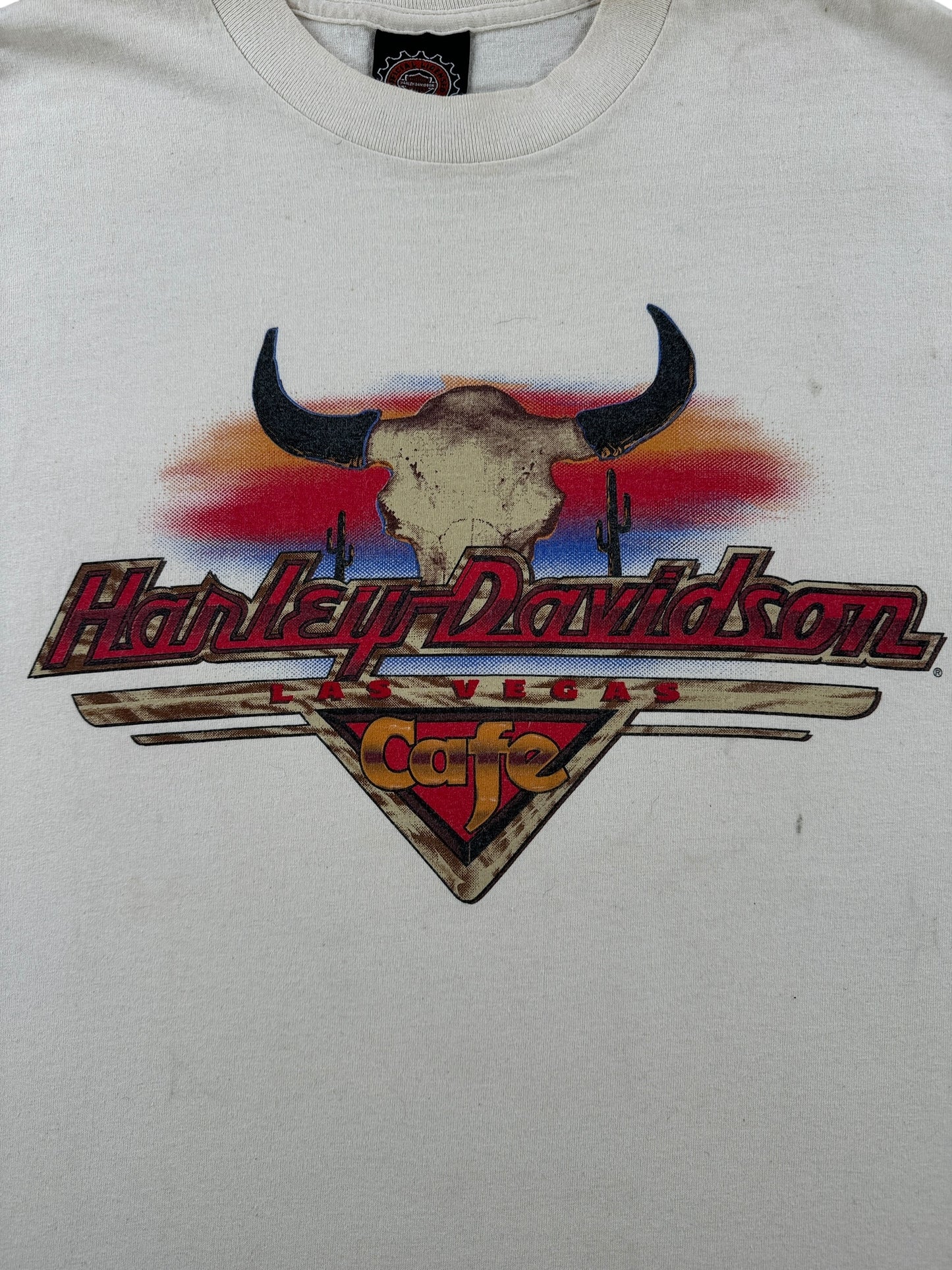 Graphic of Vintage Harley Davidson Cafe Las Vegas Tee SZ M