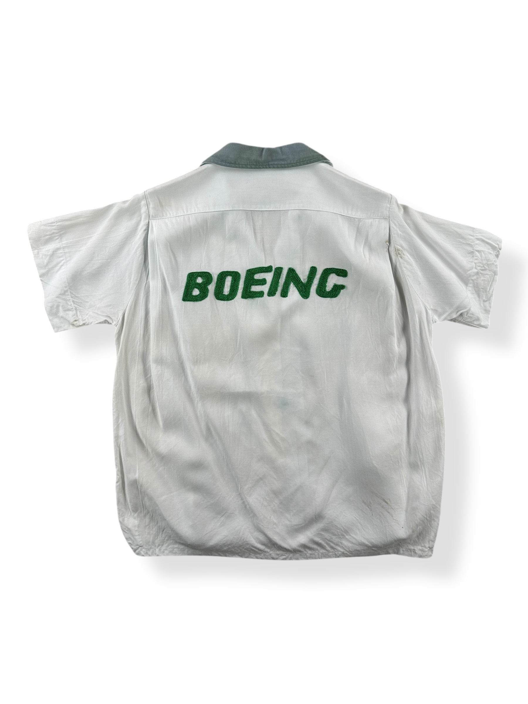 Back of Vintage Boeing Bowling Shirt SZ S AS IS