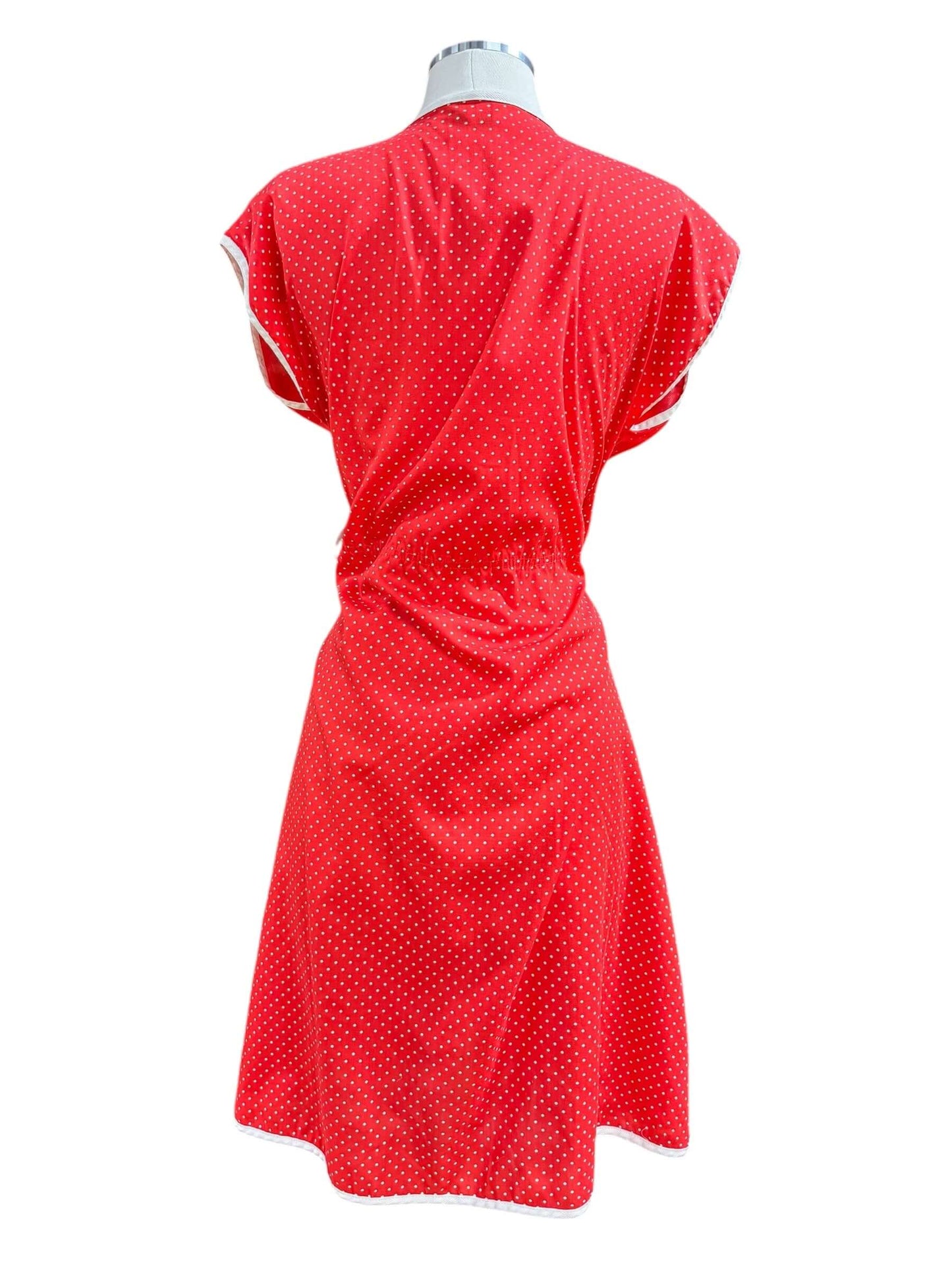 Back view of 1970s Ava Bergman Wrap Dress L