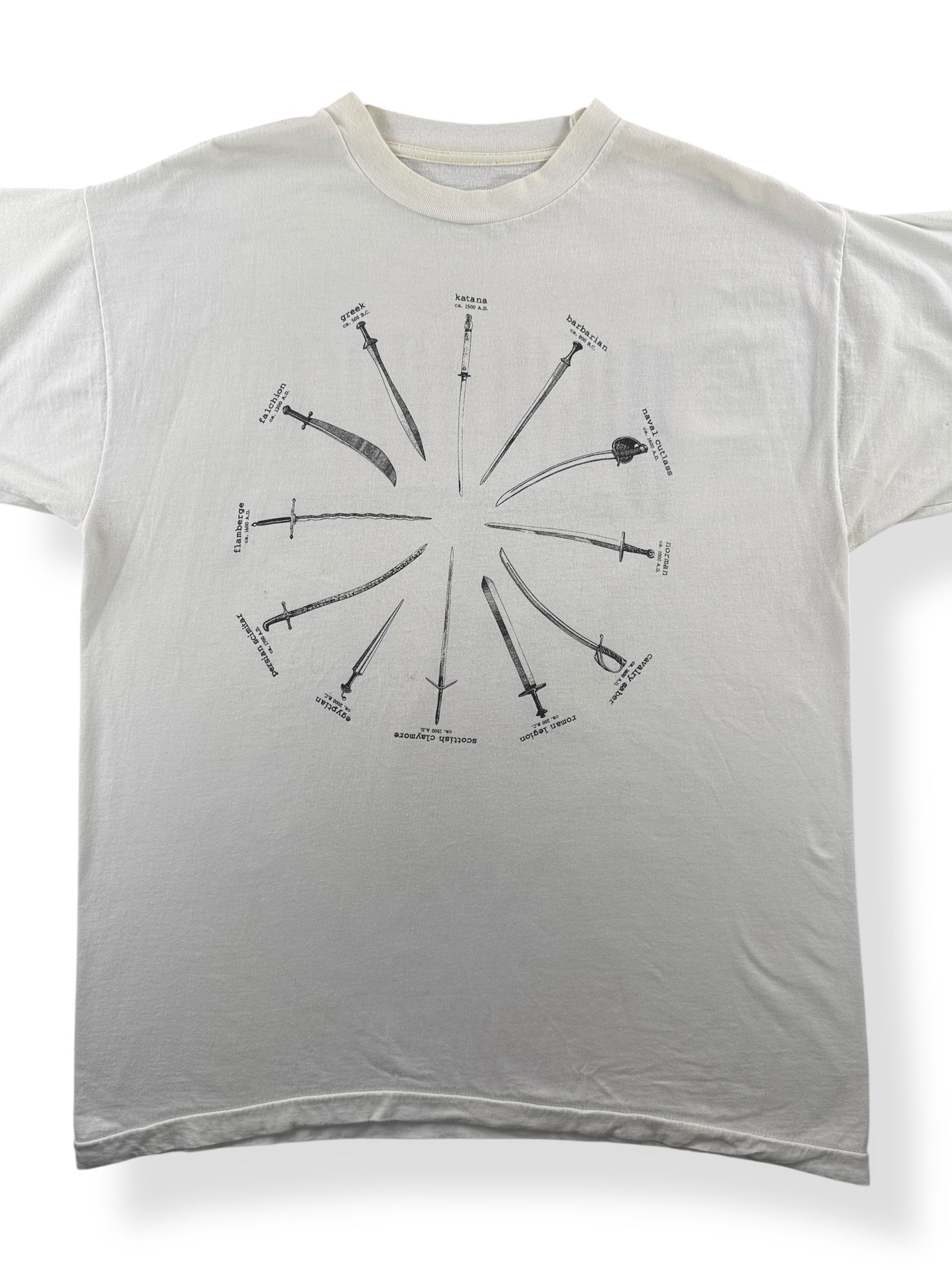 Front Close Up of Vintage Highlander Sword Tee SZ L