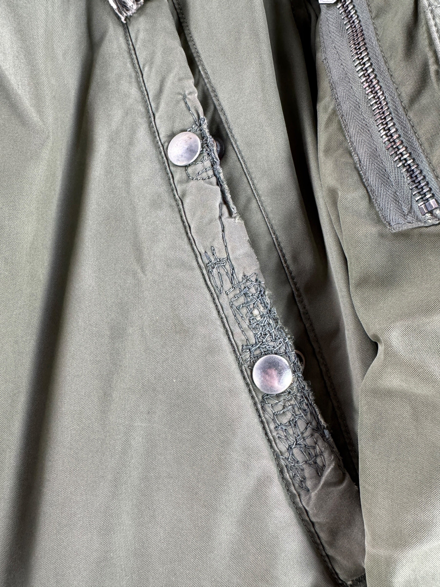 Repairs on Vintage Repaired N-3B Parka SZ L