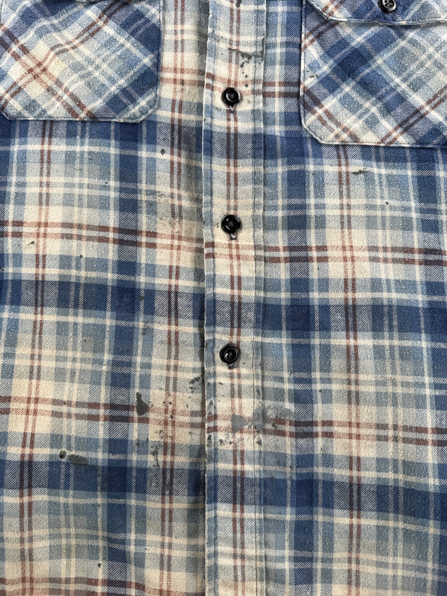 Vintage Worn In Sears Lined Printed Flannel SZ XL
