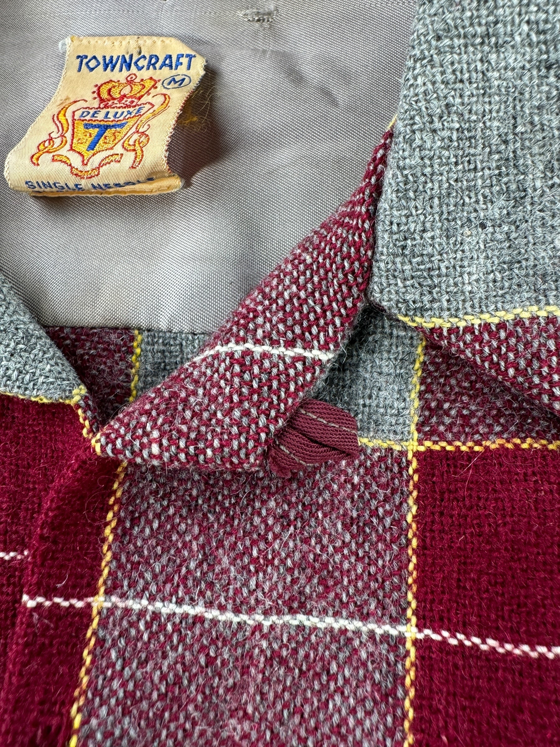 Loop Collar on Vintage Penneys Towncraft Wool Flannel SZ M