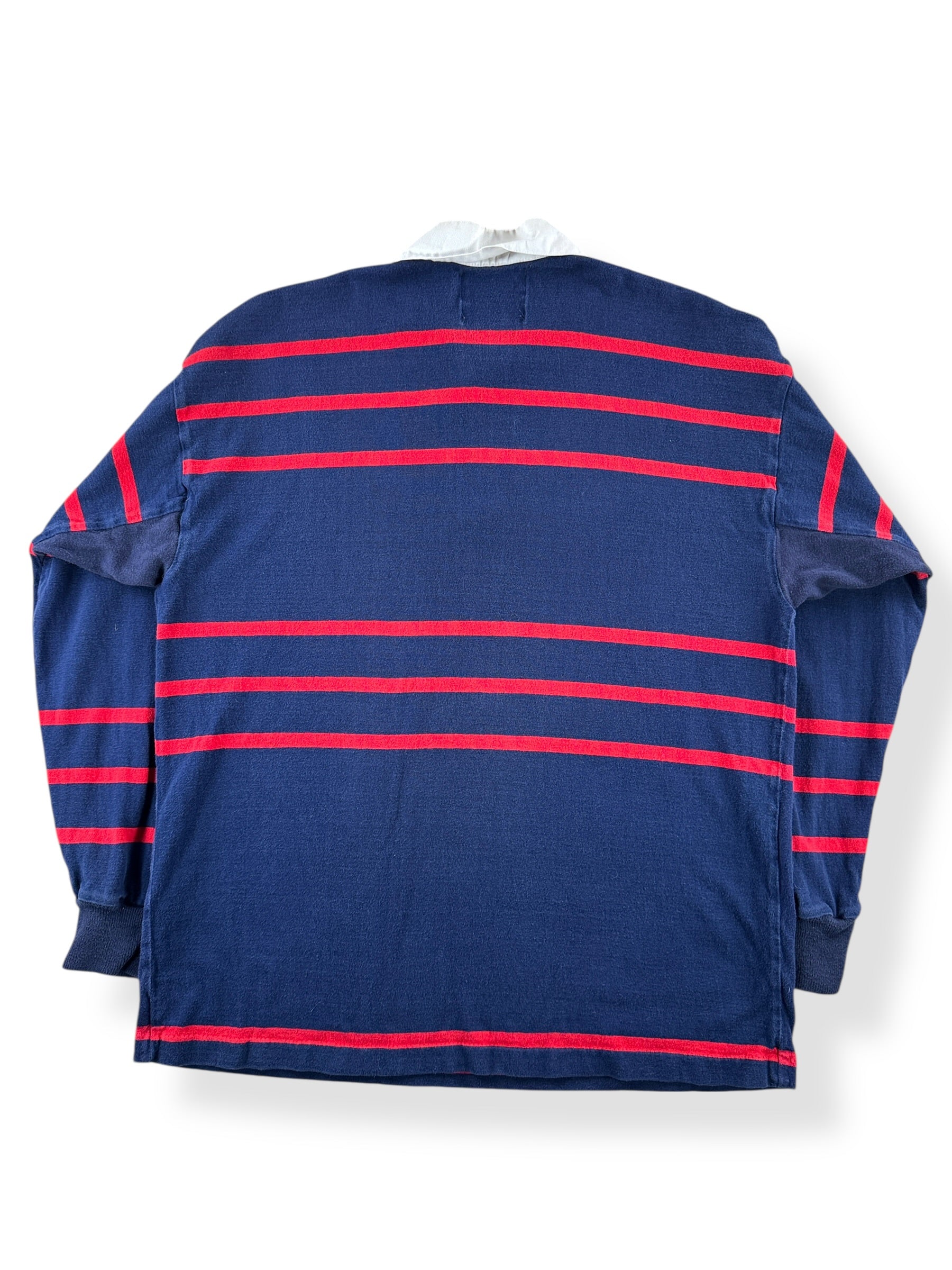 Back of Vintage Thatcher & Cross Rugby Shirt SZ L