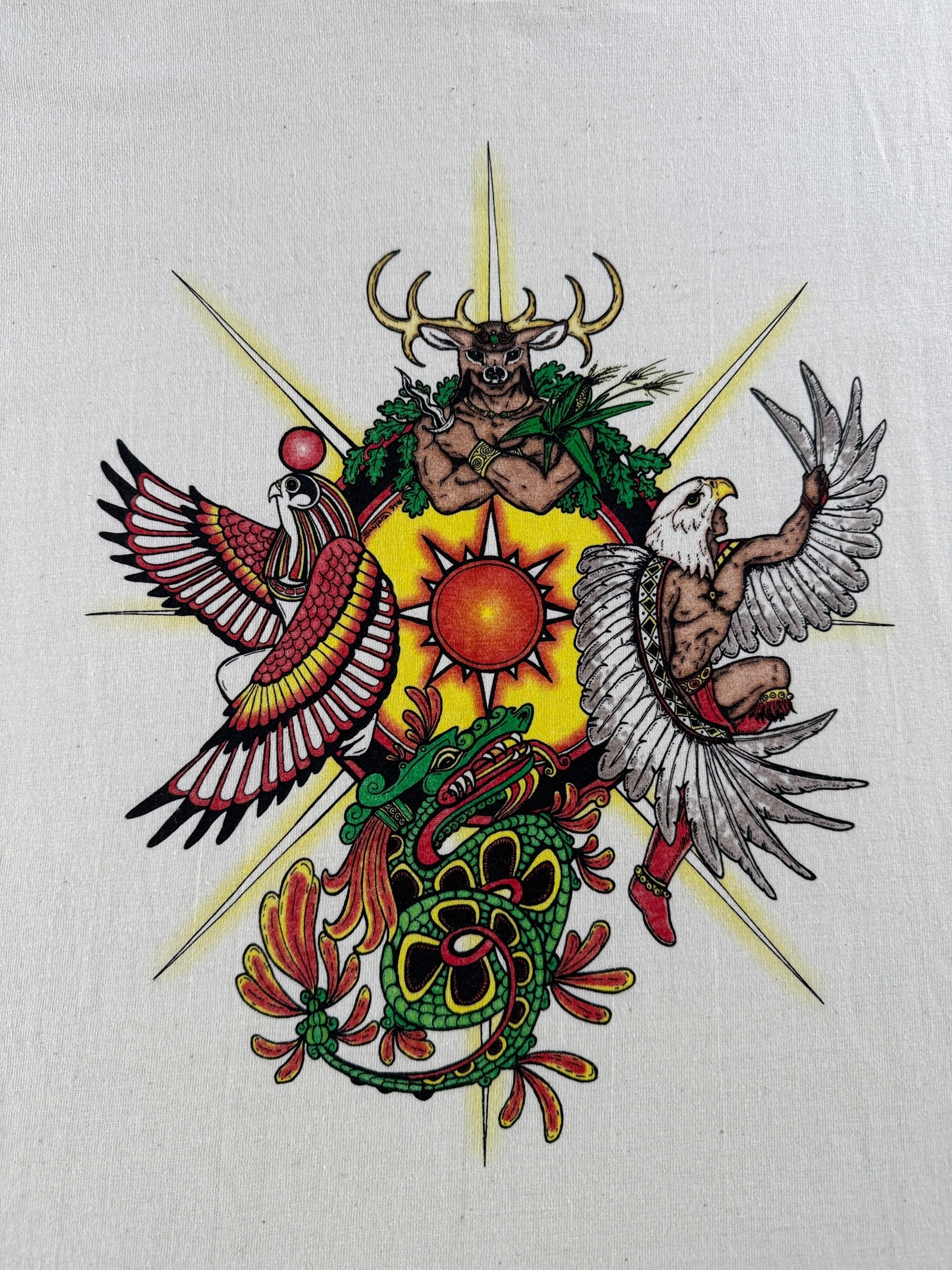 Graphic of Vintage Nature Art Tee SZ XL