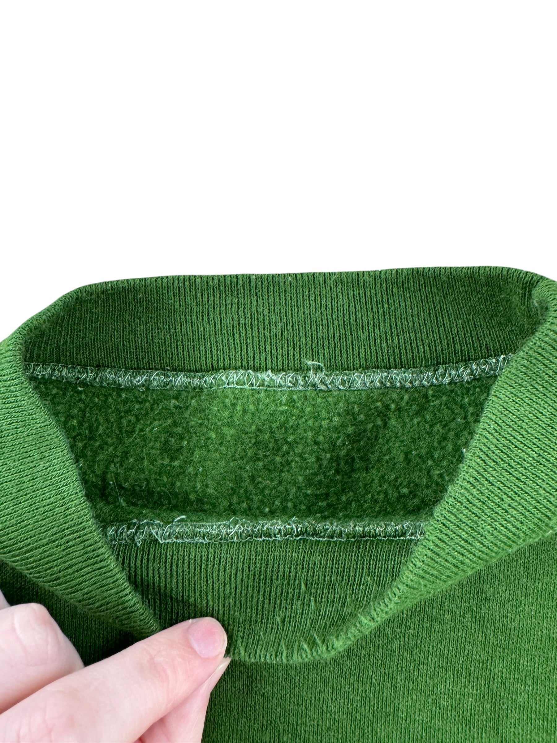 Collar on Vintage Short Sleeve Green Crewneck SZ M
