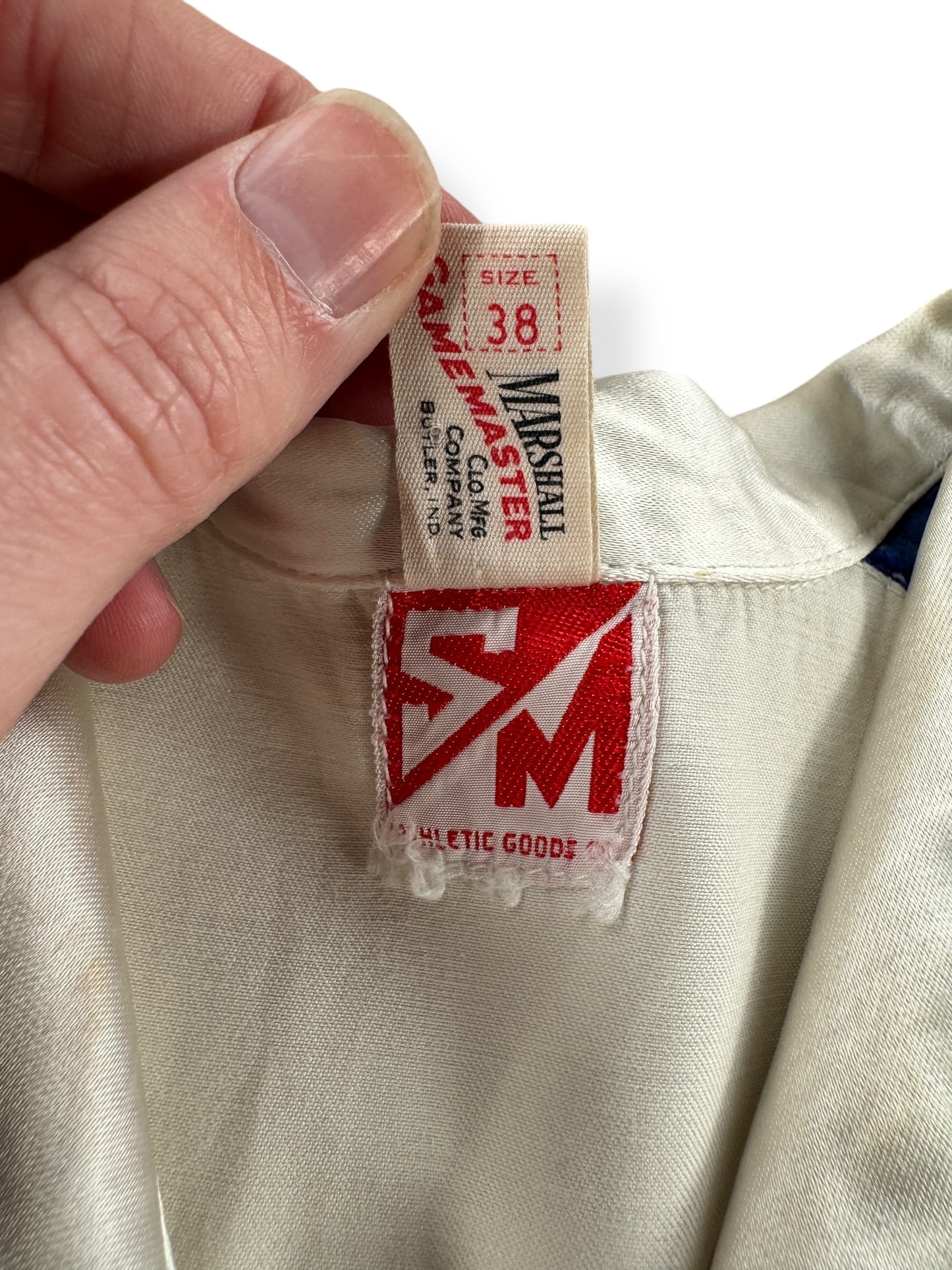 Tag on Vintage Satin The Beacon "15" Jersey SZ M