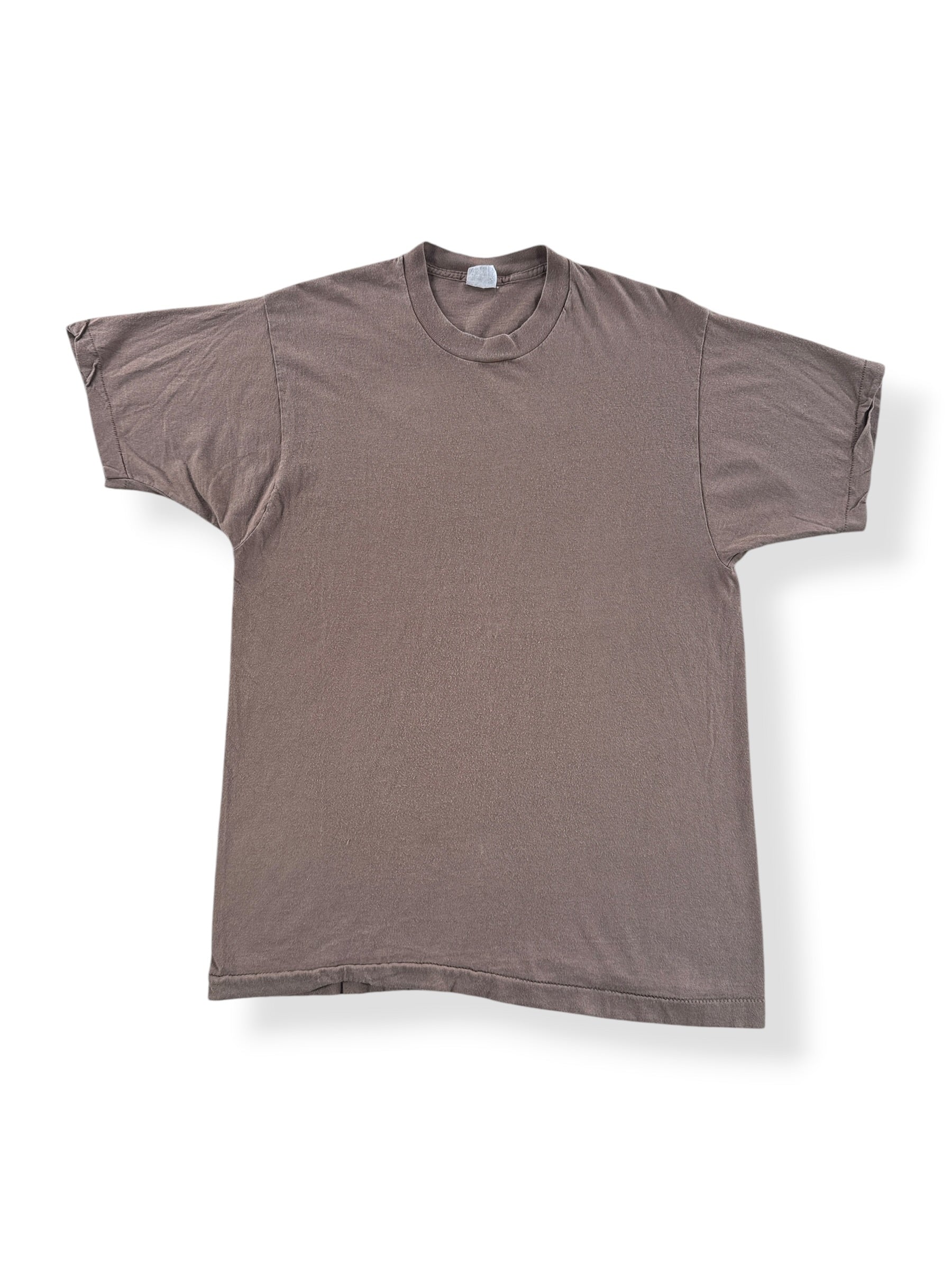 Front of Vintage Brown BVD Blank Tee SZ XL (Fits M)