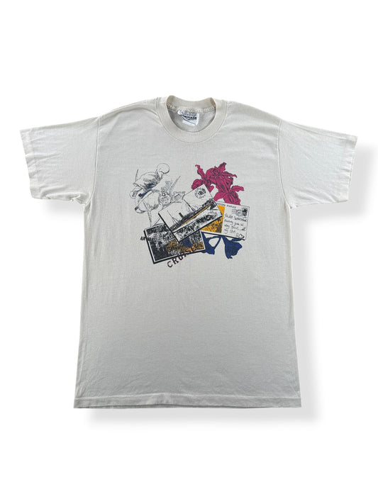 Front of Vintage Tahiti Postcard Tee SZ L (Fits M)