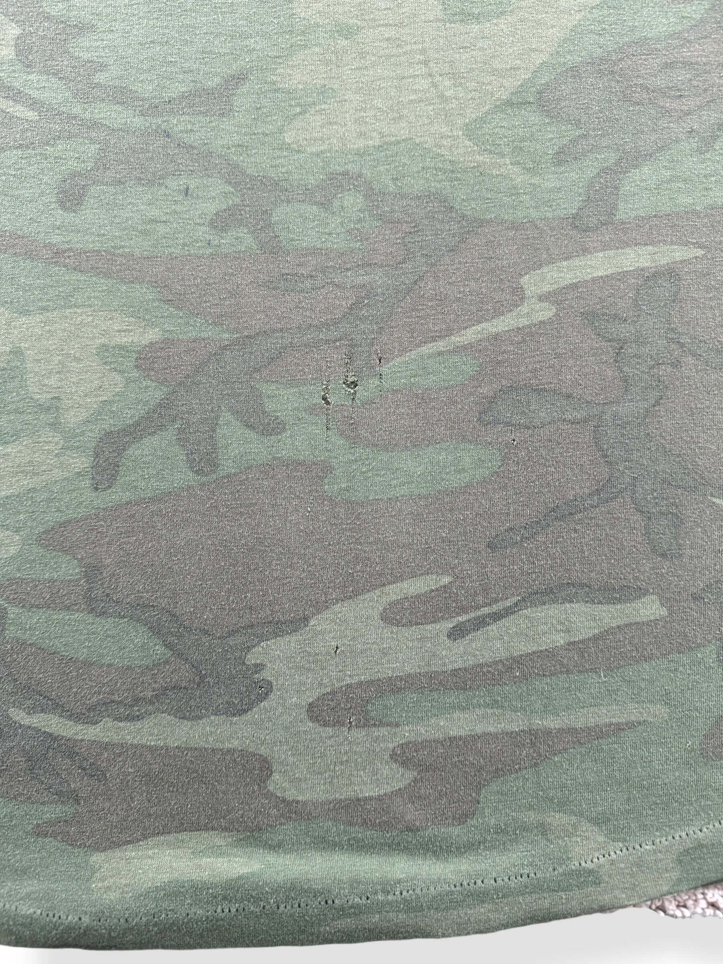 Wool on Vintage Paper Thin Camo Tee SZ XS