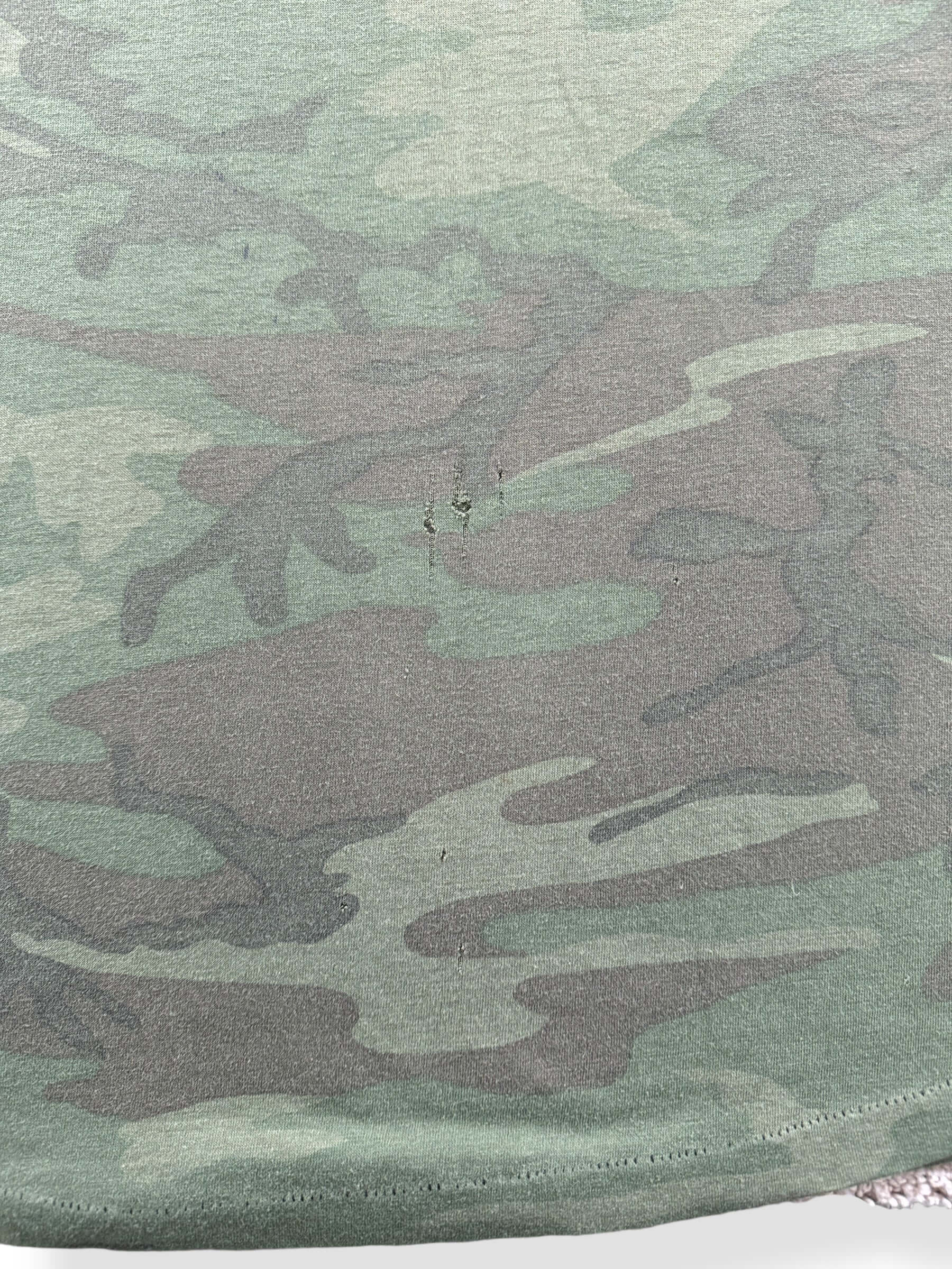 Wool on Vintage Paper Thin Camo Tee SZ XS