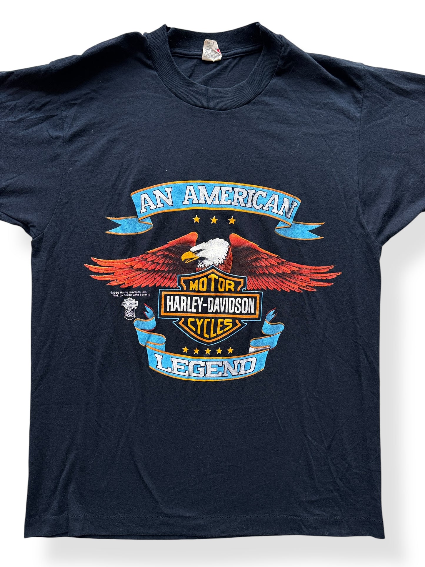 Front of Vintage Harley Davidson An American Legend Eagle Tee SZ S