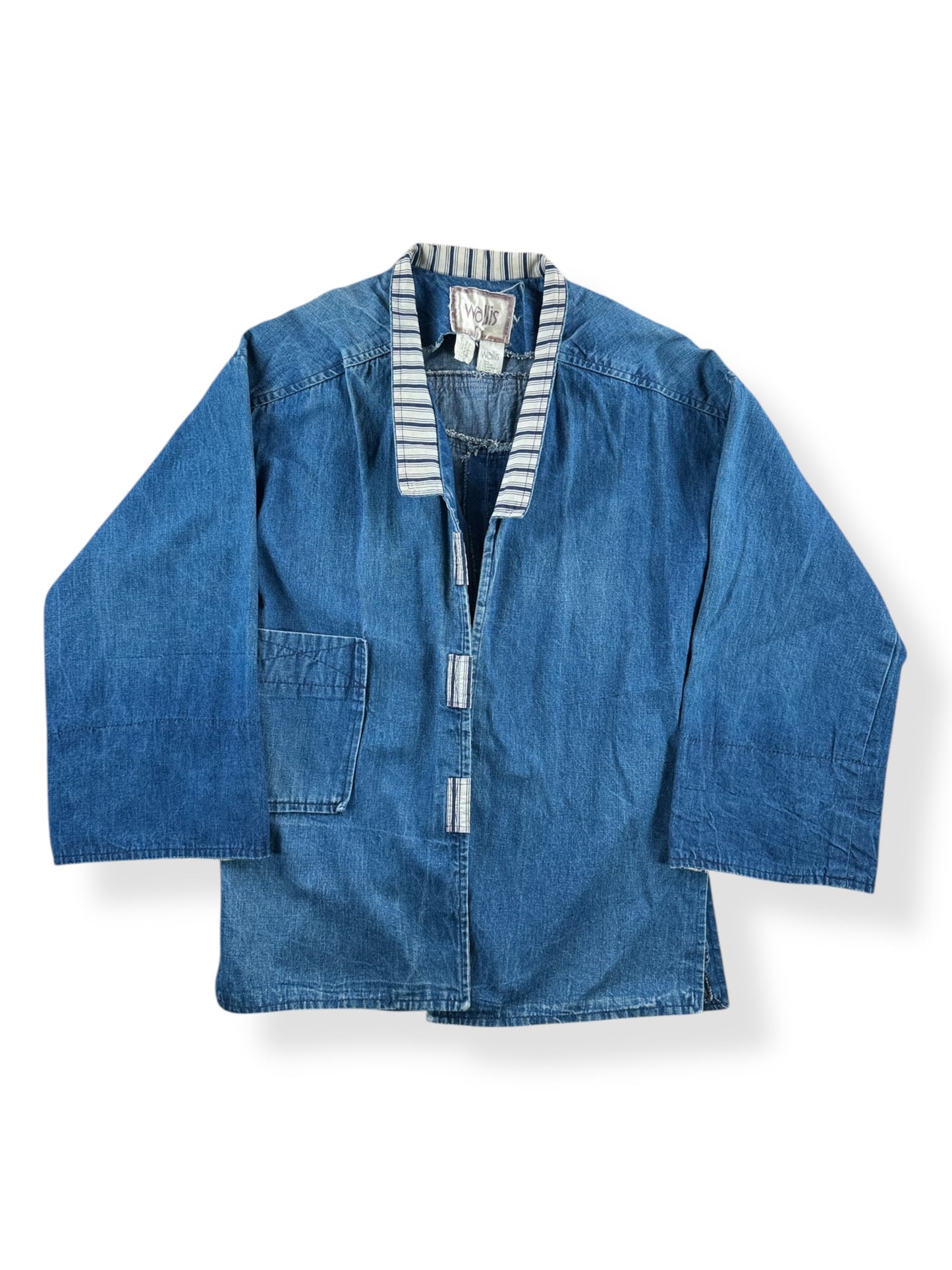 Front of Vintage Wallis Indigo Denim Jacket SZ 8