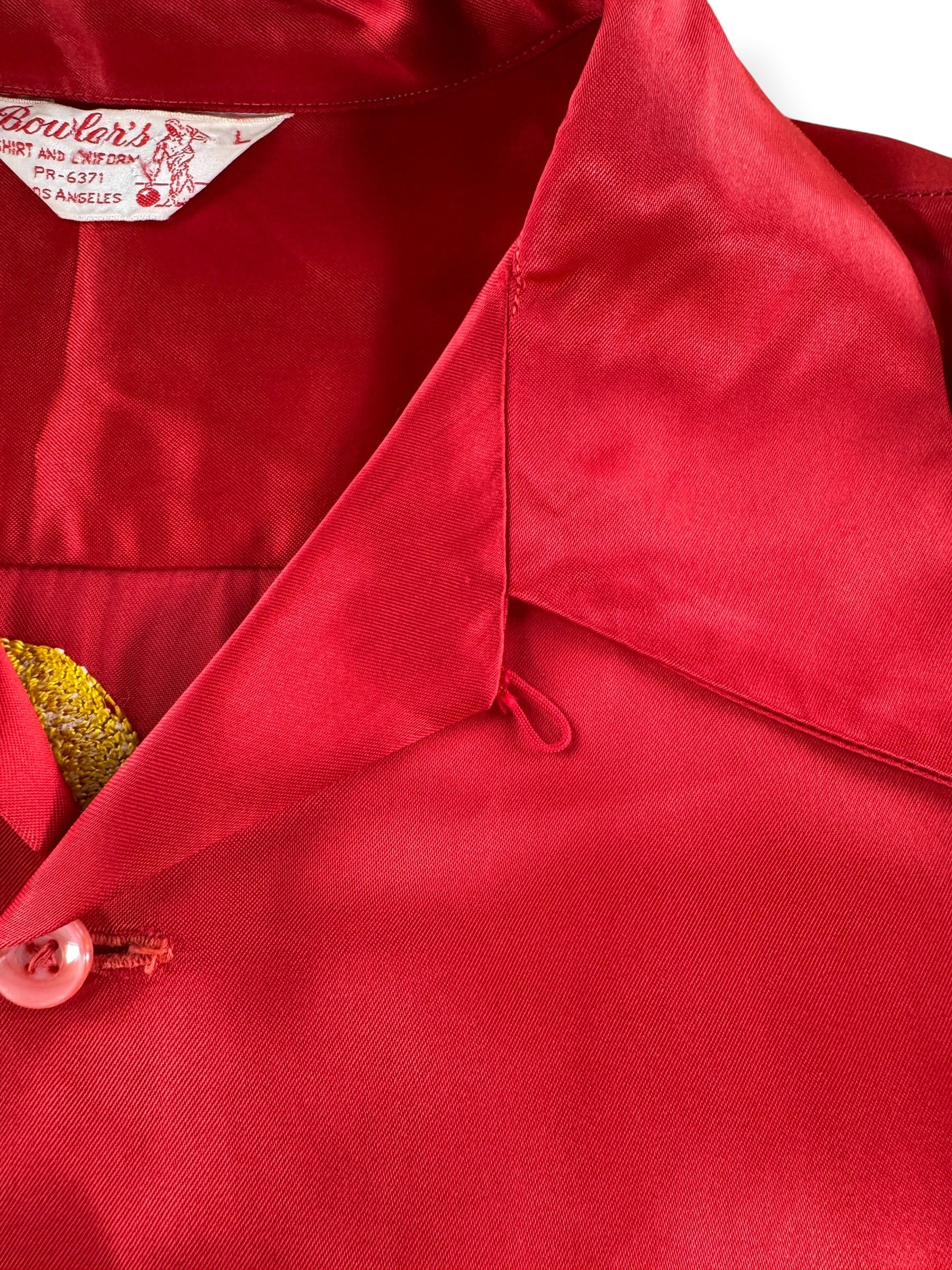 Loop on Vintage 1950s Satin Bowling Shirt SZ L