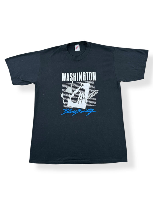 Front of Vintage Washington Blues Society Tee SZ L