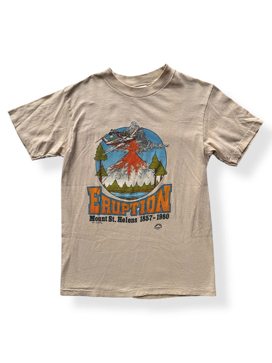 Front of Vintage Cascade Mountain Mt St Helens Eruption Tee SZ S