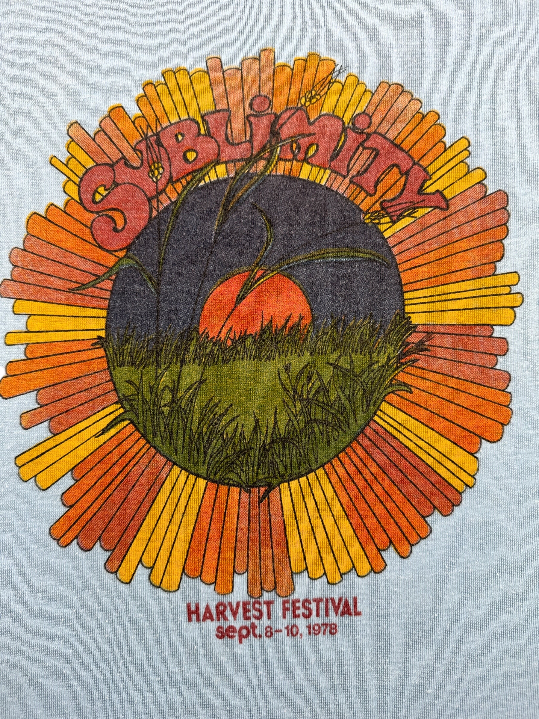 Graphic of Vintage 1978 Ladies Sublimity Harvest Festival Tee SZ L