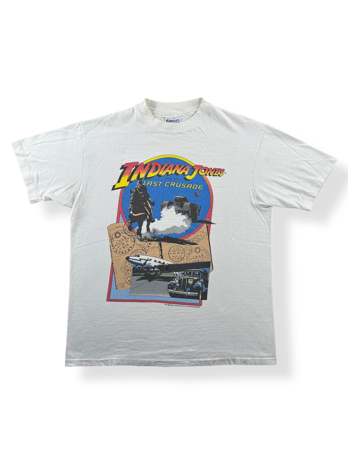 Front of Vintage Indiana Jones Last Crusade Tee SZ L (Fits M)