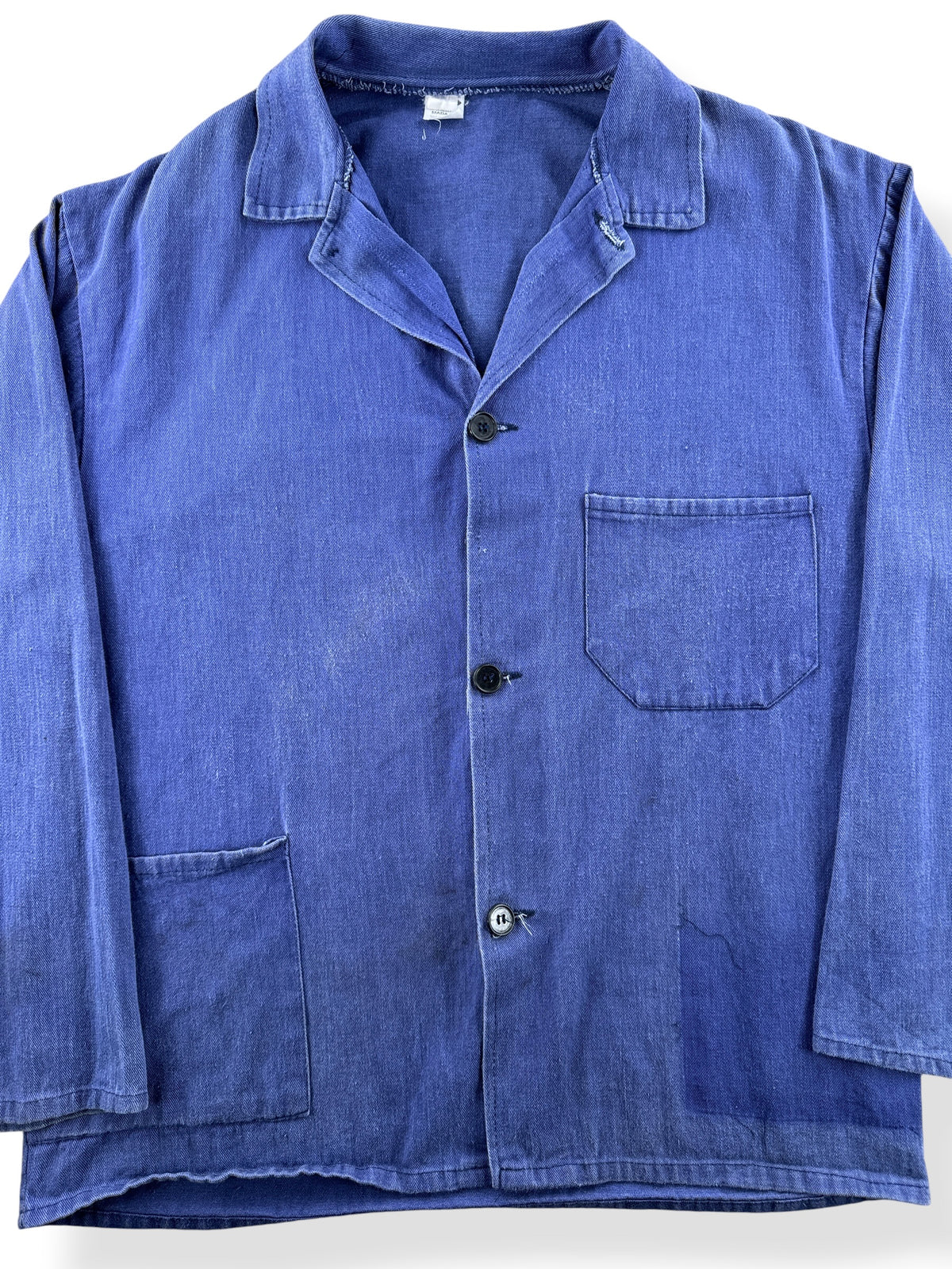 Close-up of Vintage Ghost Pocket French Chore Coat SZ L