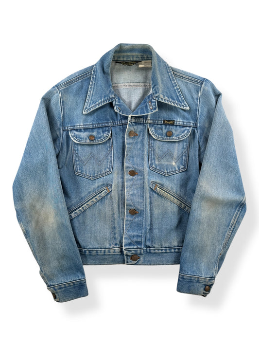 Front of Vintage Wrangler 126MJ Denim Jacket SZ 36