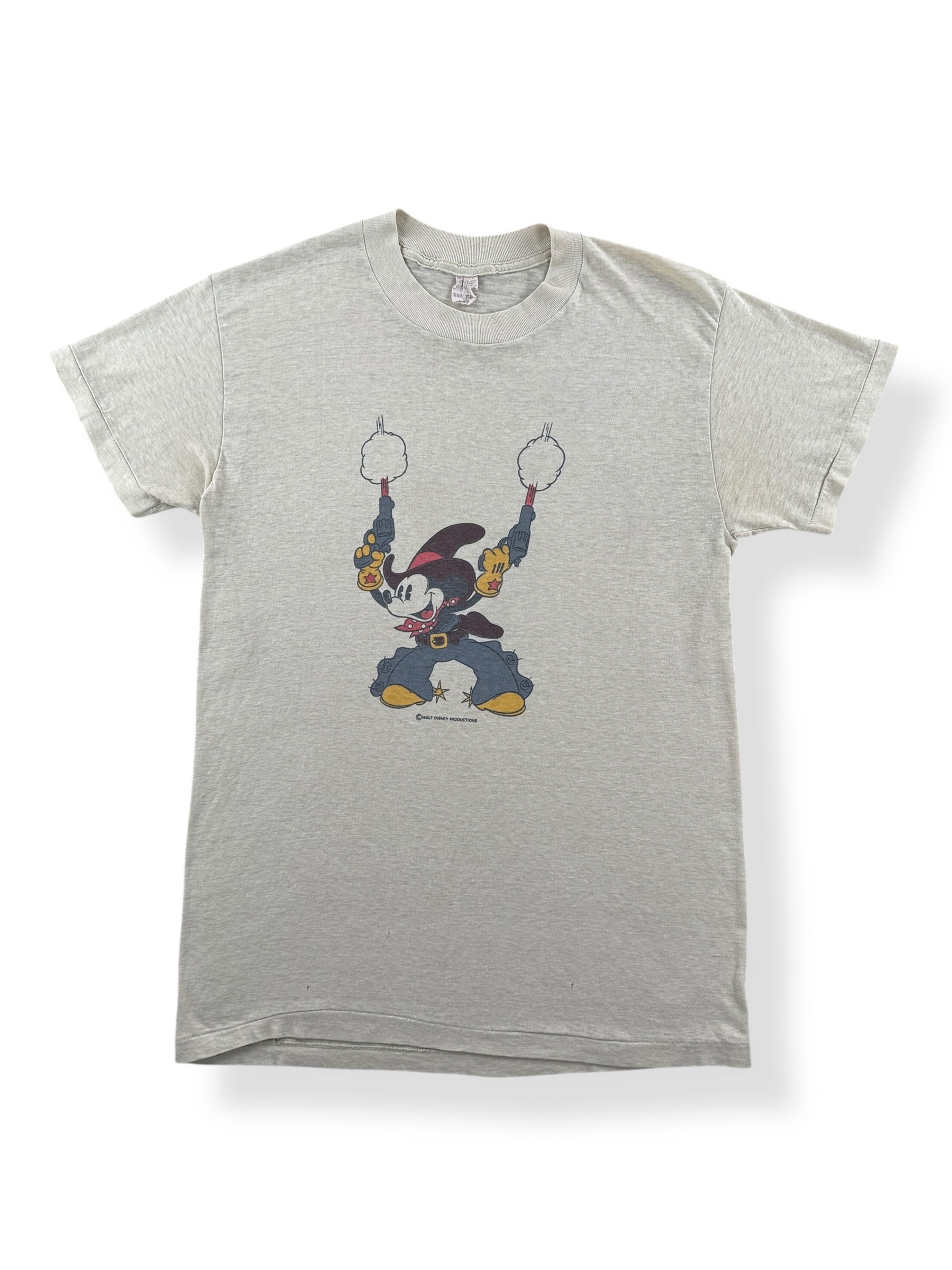 Front of Vintage Two Gun Mickey Tee SZ L (Fits S)