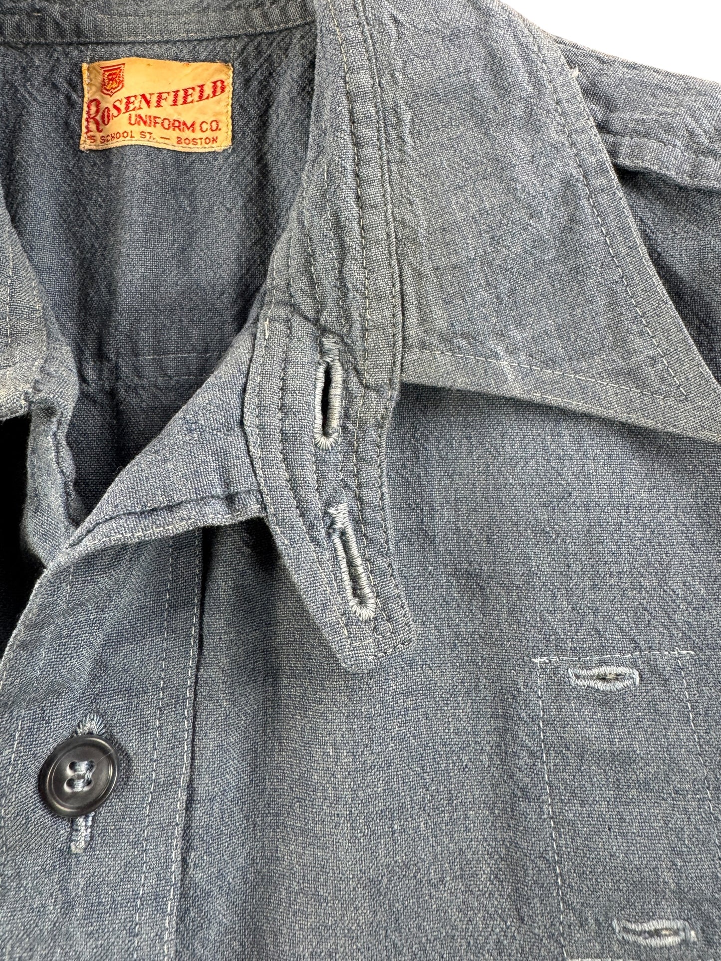 Chinstrap on Vintage Rosefield Uniform Barnstable Chin Strap Shirt SZ L