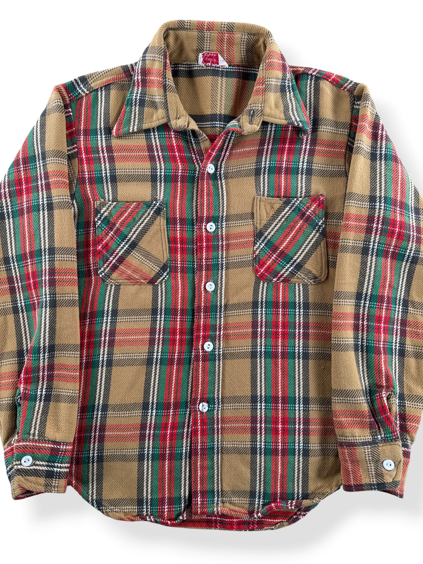 Front Close Up of Vintage 70s Big Mac Flannel SZ S