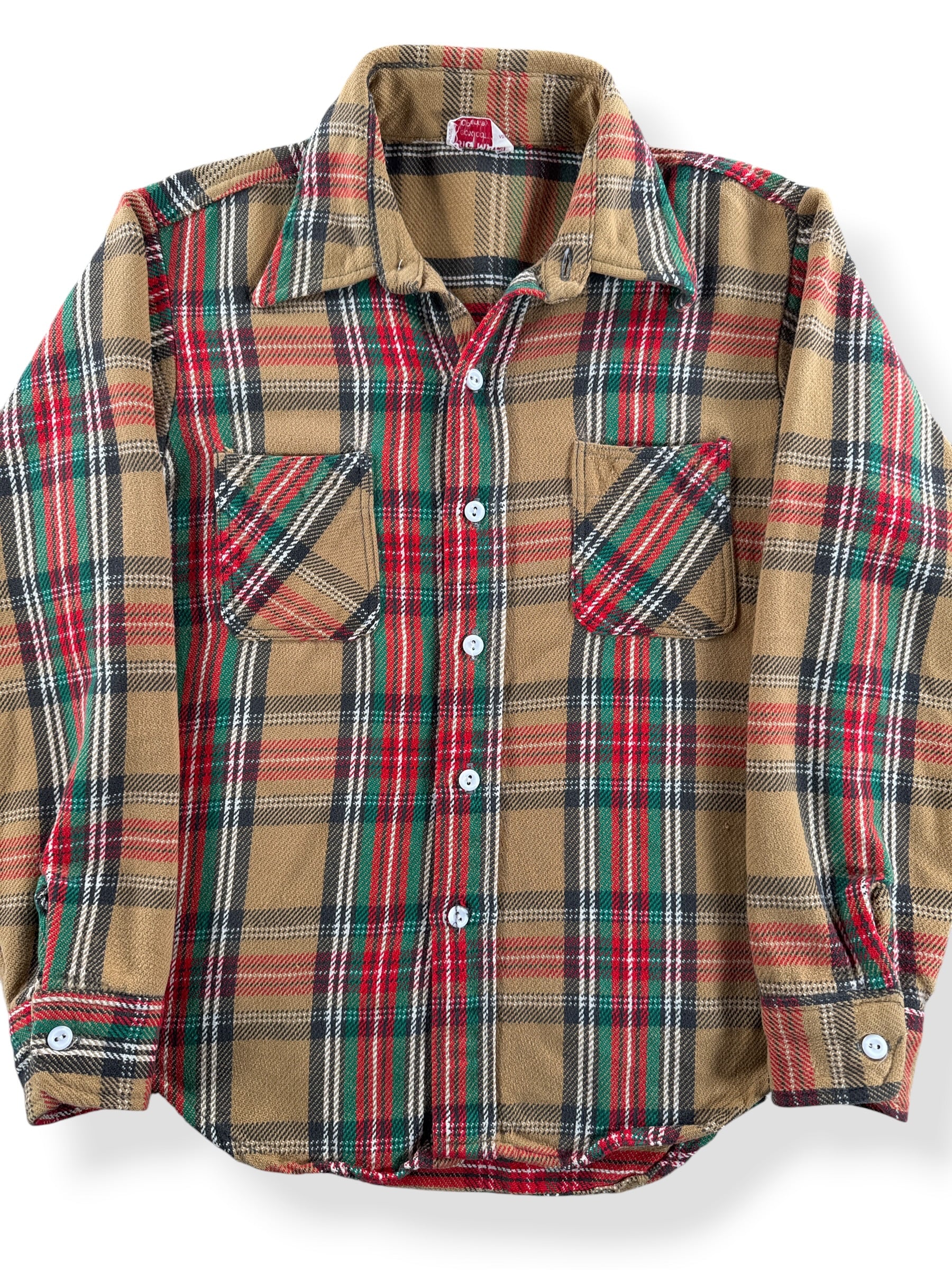 Front Close Up of Vintage 70s Big Mac Flannel SZ S
