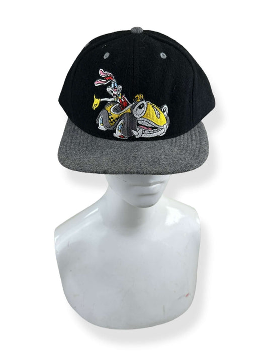 Front View of NOS Vintage Roger Rabbit Grey Billed Goofy's Hat Snapback