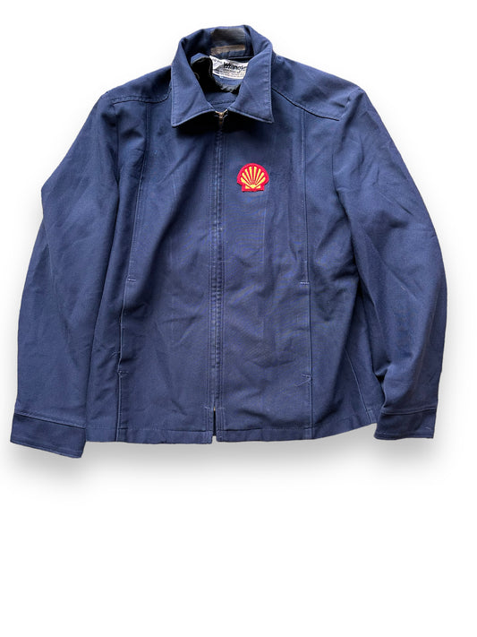 Front View of Vintage Wrangler Shell Gas Station Jacket SZ 40 | Vintage Workwear Jacket Seattle | Barn Owl Vintage Goods