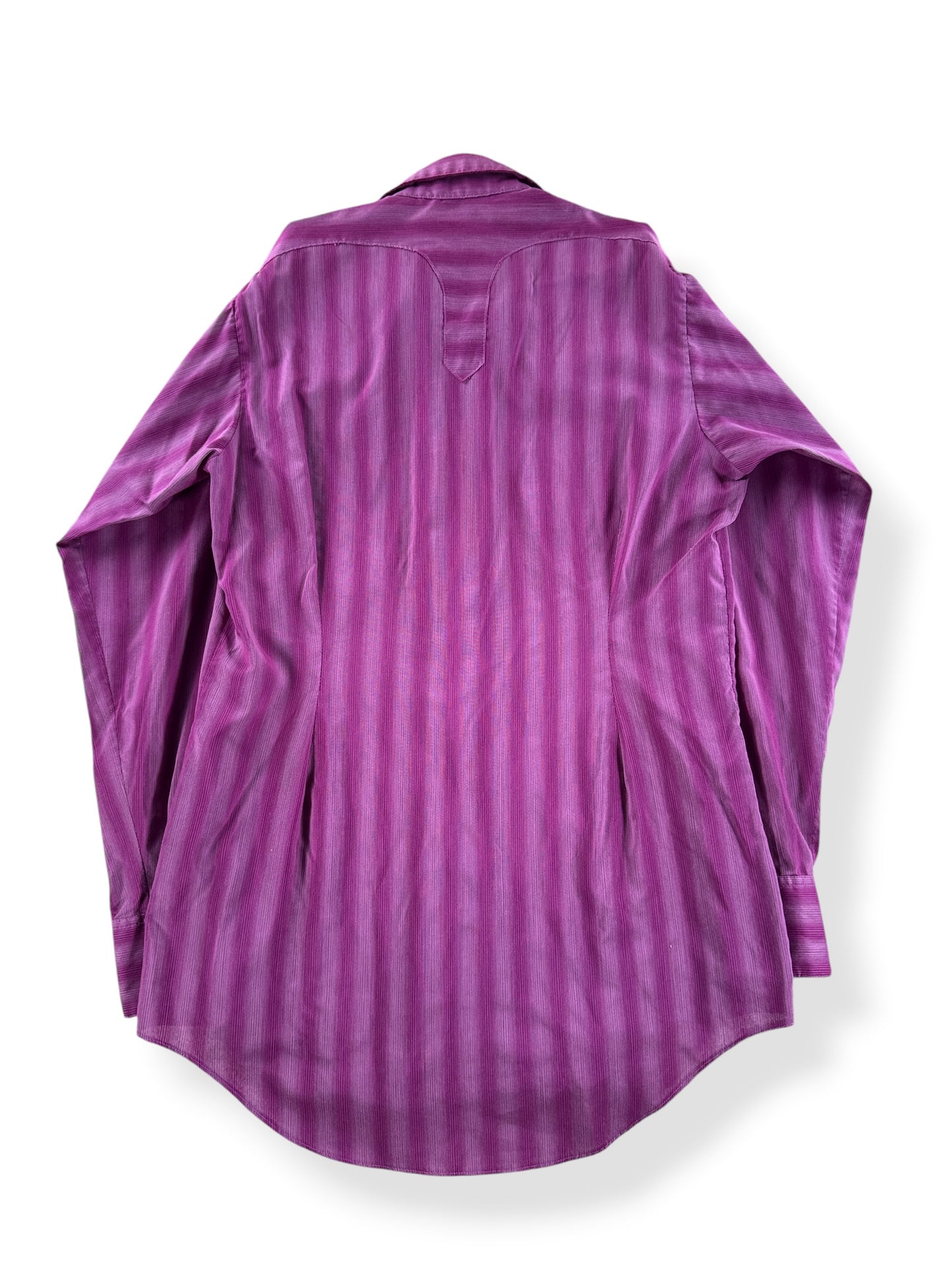 Back of Vintage Rockmount Ranch Wear Purple Pearlsnap SZ M