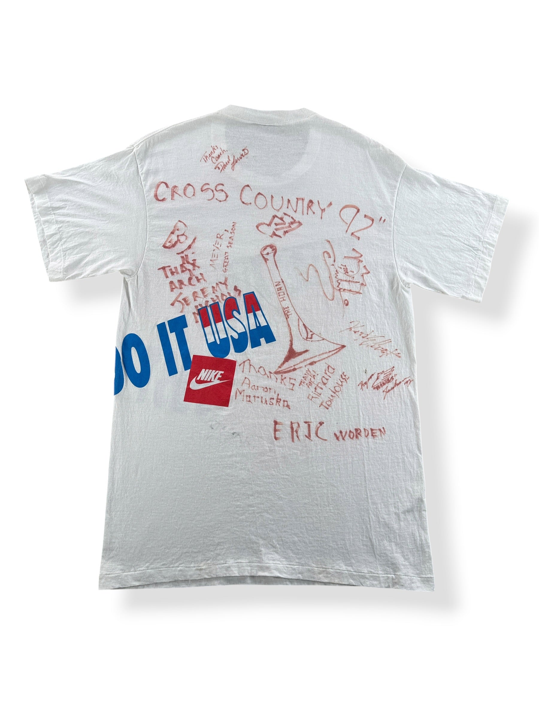 Back of Vintage Nike Grey Tag Signature Tee SZ L (Fits M)