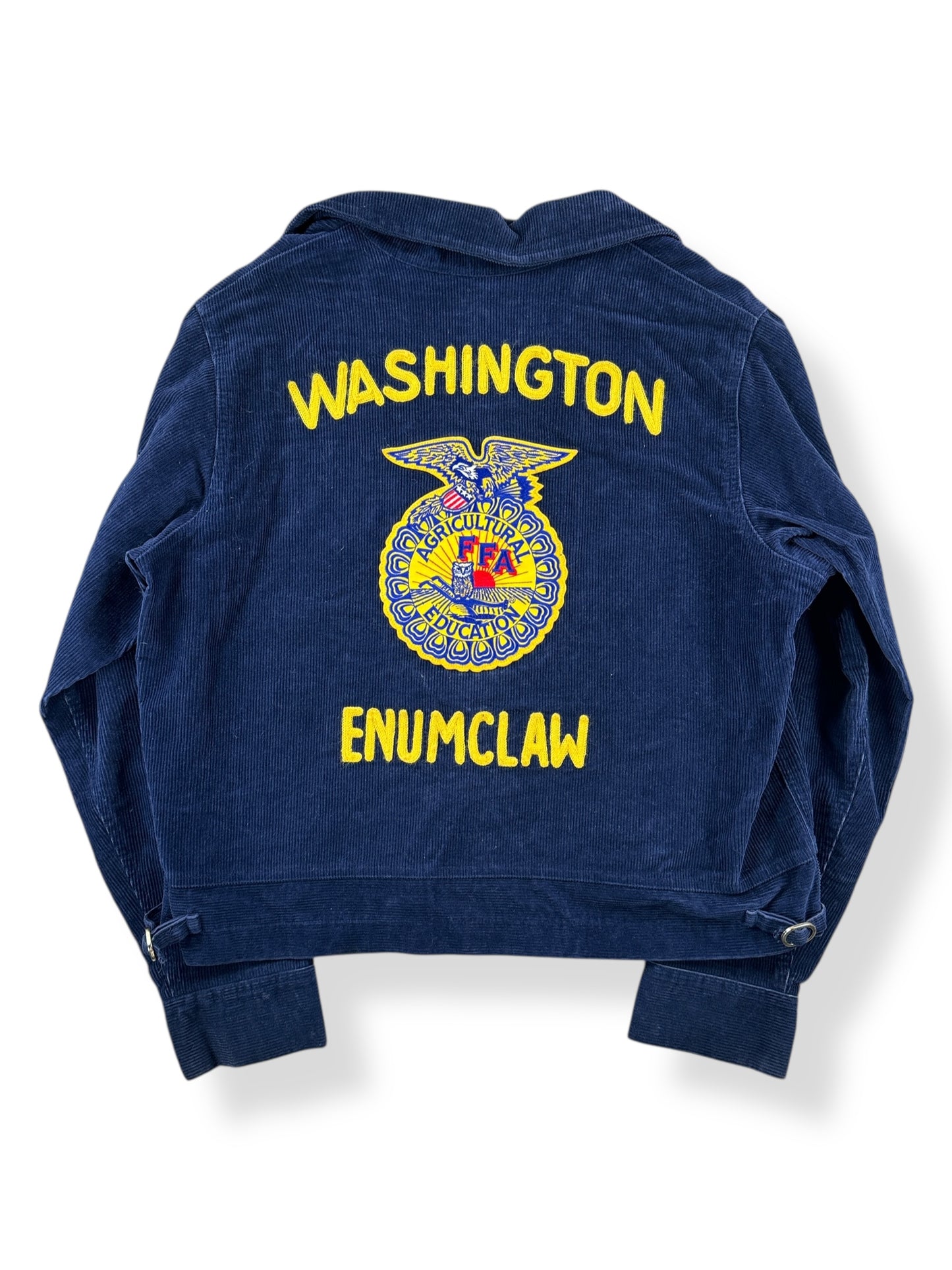 Back of Enumclaw Washington FFA Jacket SZ 40