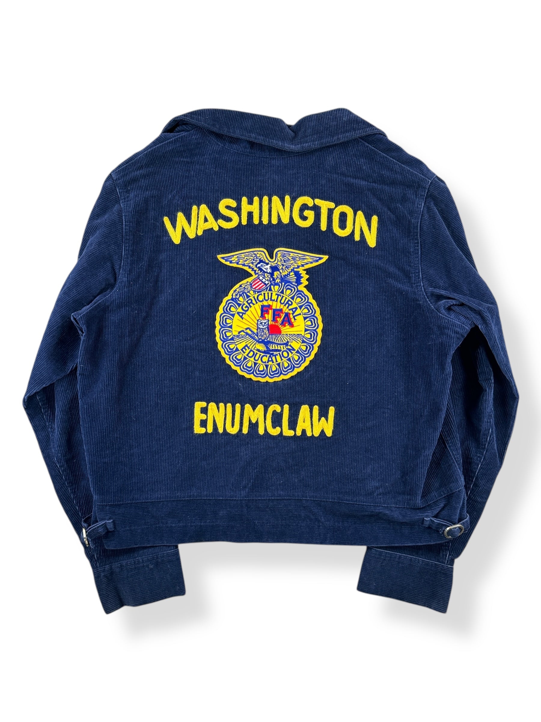Back of Enumclaw Washington FFA Jacket SZ 40