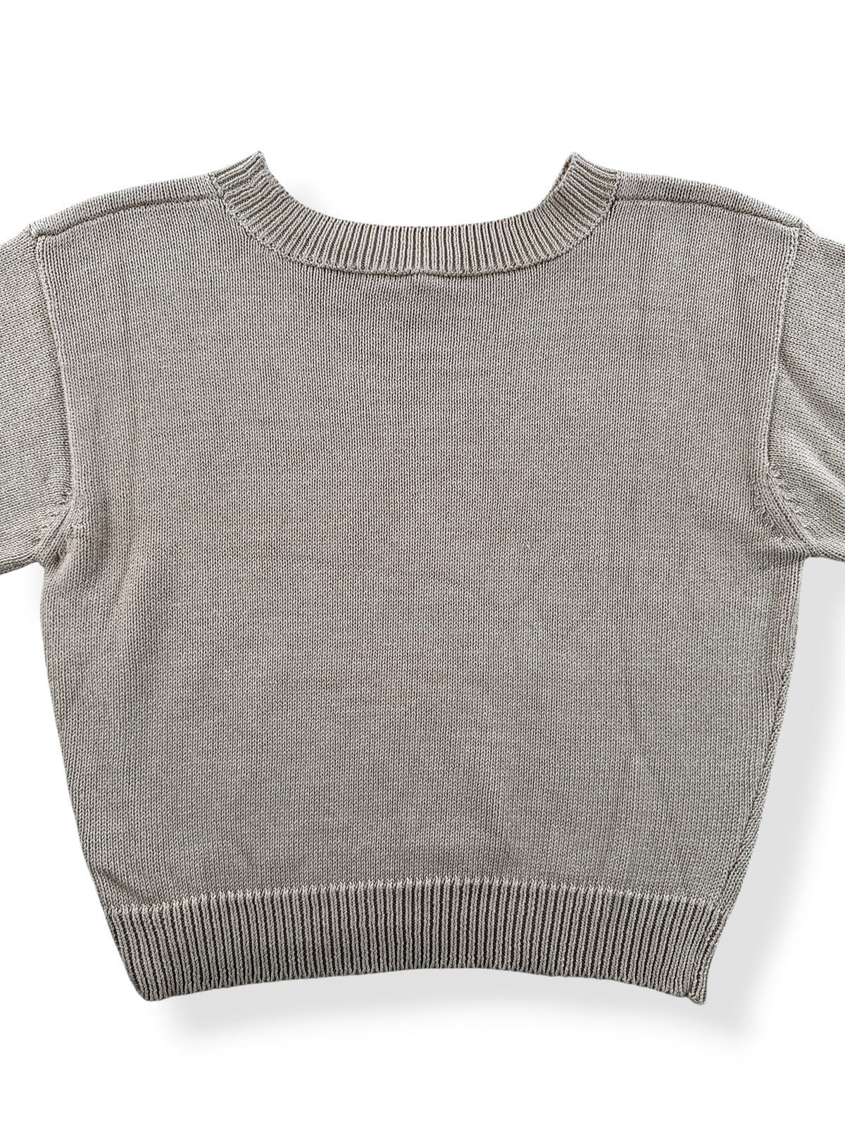 Close-up of back of Vintage Calvin Klein Cropped Cotton Sweater SZ S