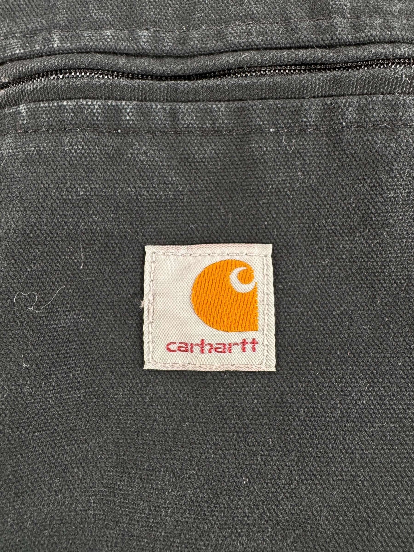 Label on Vintage Black Carhartt Detroit Jacket SZ 40