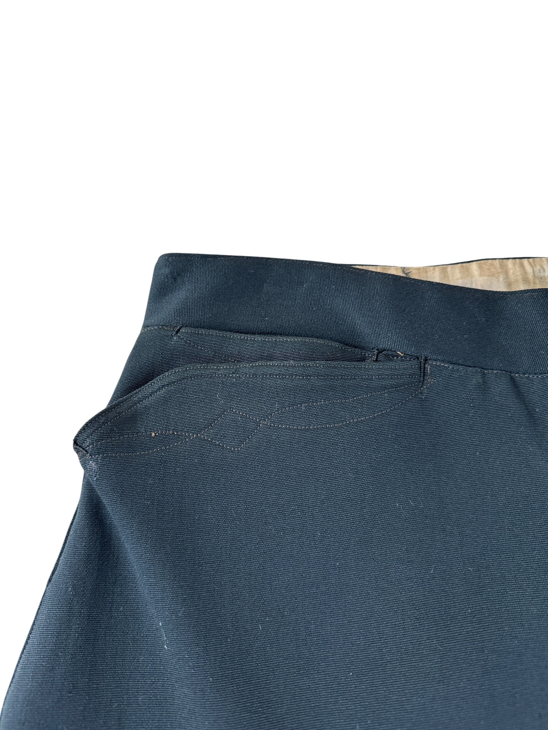 Pocket on Vintage Early 20th Century Buckle Back Trousers W35