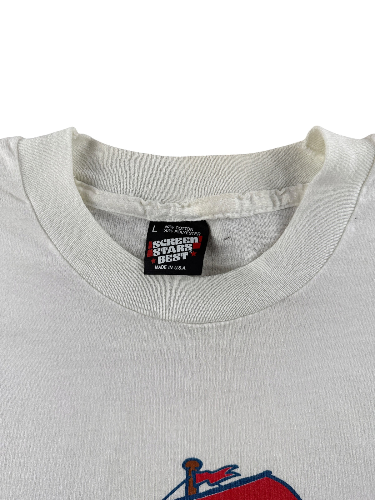 Collar on Vintage Norway Viking Fjord Tee SZ L
