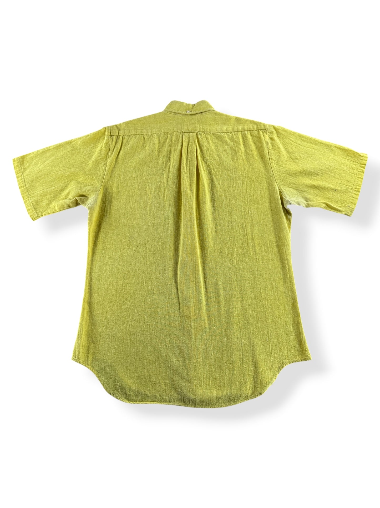 Back of Vintage McGregor Yellow 100% Cotton Shirt SZ M