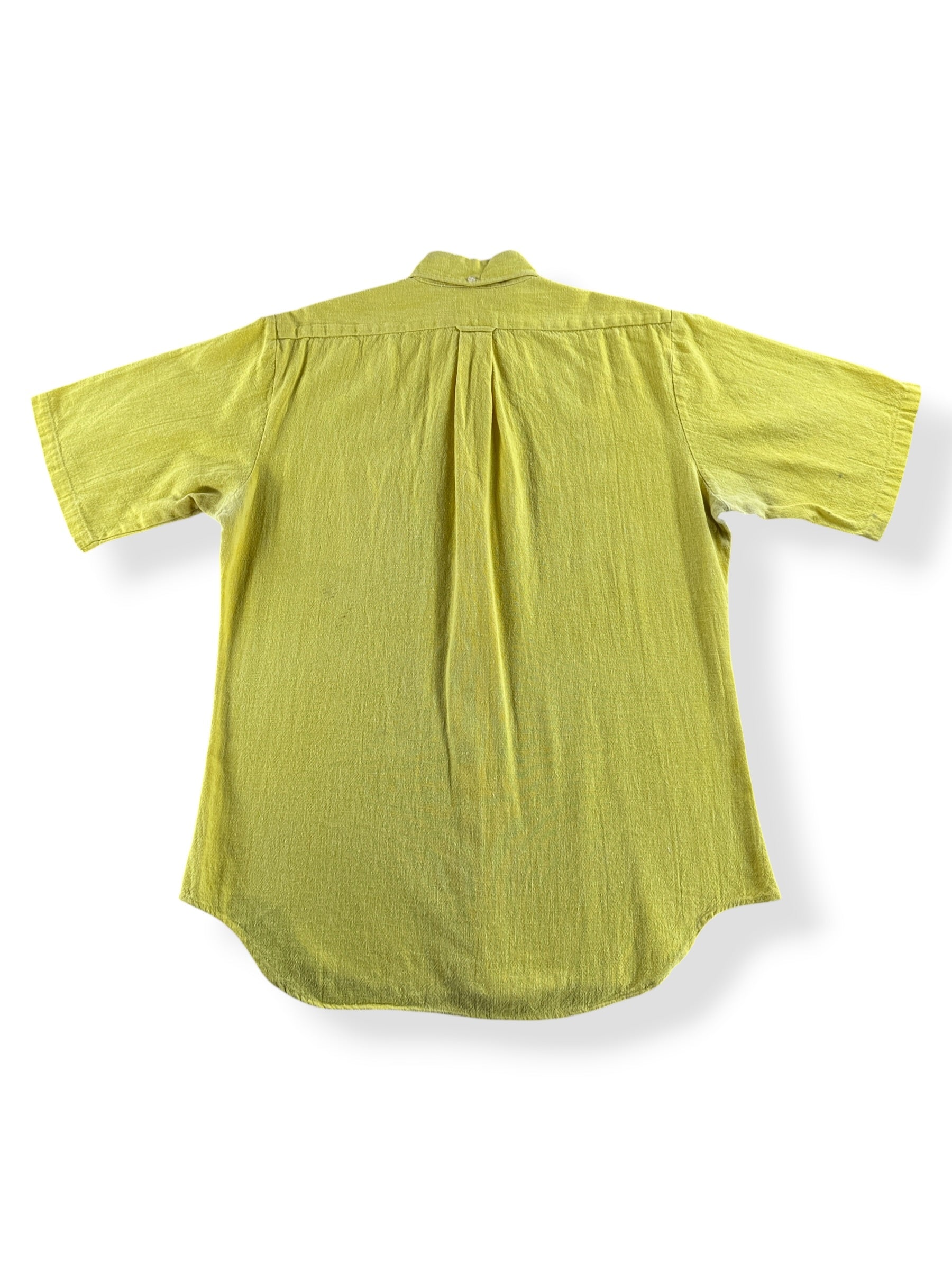 Back of Vintage McGregor Yellow 100% Cotton Shirt SZ M