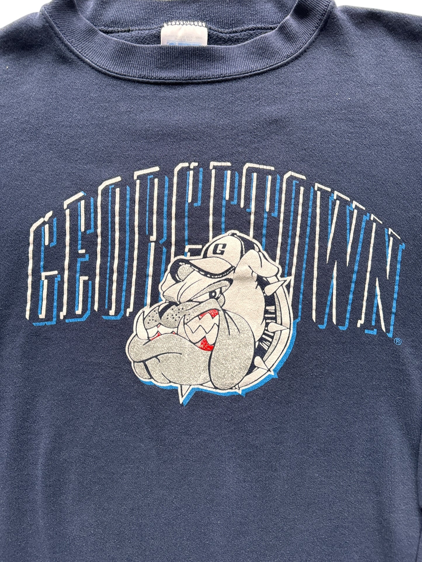 Graphic on Vintage Georgetown University Hoyas Crewneck SZ XL