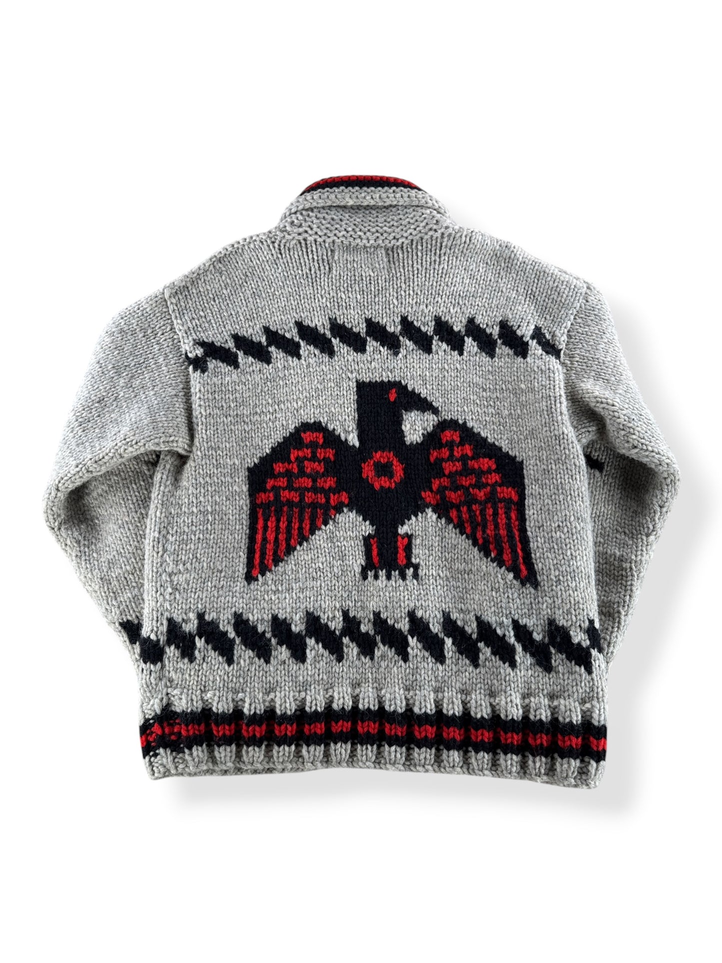 Back of Filson Limited Edition Thunderbird Cowichan Style Sweater SZ M