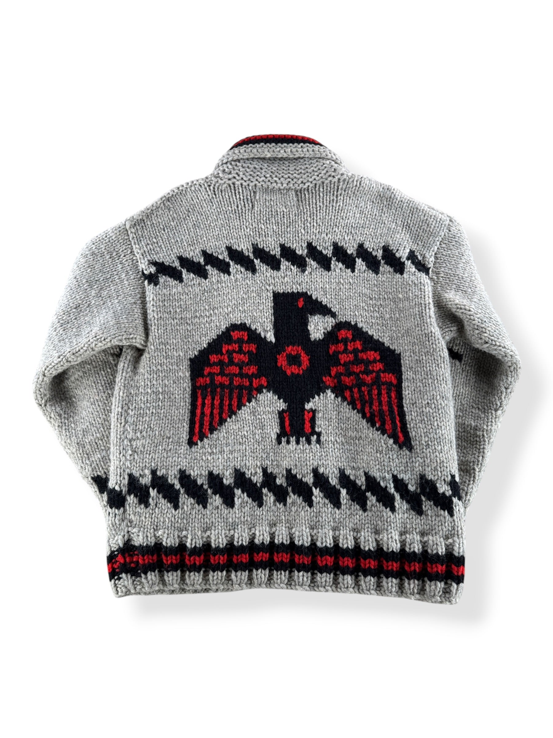 Back of Filson Limited Edition Thunderbird Cowichan Style Sweater SZ M