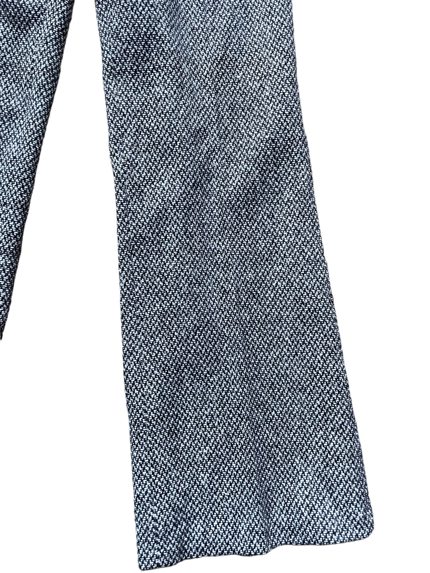 Front left leg view of Vintage 1970s Deadstock Wool Blend Tweed Trousers W30 | Barn Owl Vintage Seattle | Vintage Trousers
